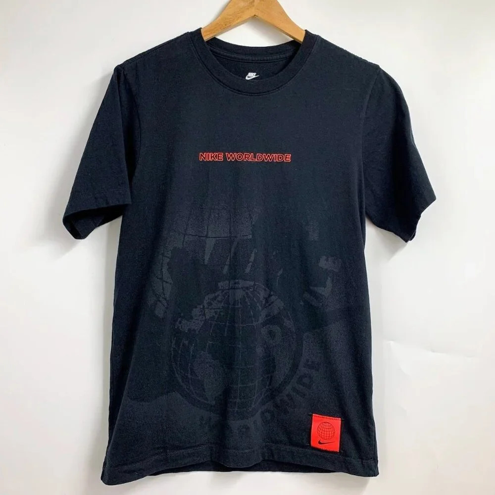 Nike Men's Nike Worldwide Graphic Print Crew Neck Short Sleeve T Shirt Size S